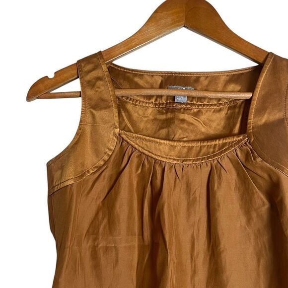 J. Jill silk & cotton orange brown‎ tank top - Picture 2 of 8